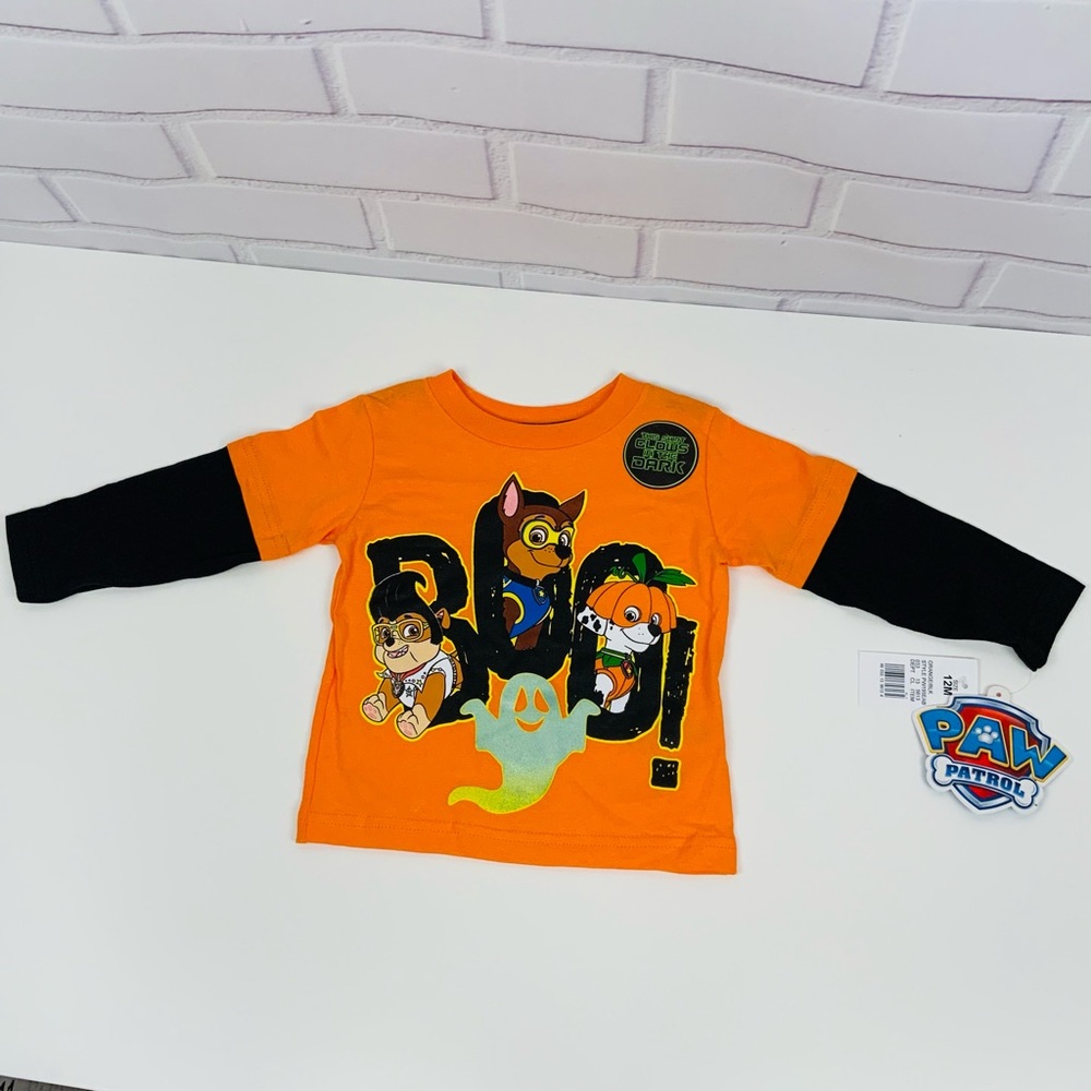 Paw Patrol Boy Glow In The Dark Halloween T-shirt 12M